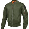 PitBull West Coast fajerka MA 1 Logo Flight Jacket 2 OLIVE