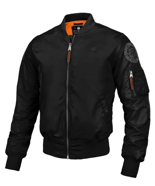 PitBull West Coast fajerka MA 1 Logo Flight Jacket 2 BLACK