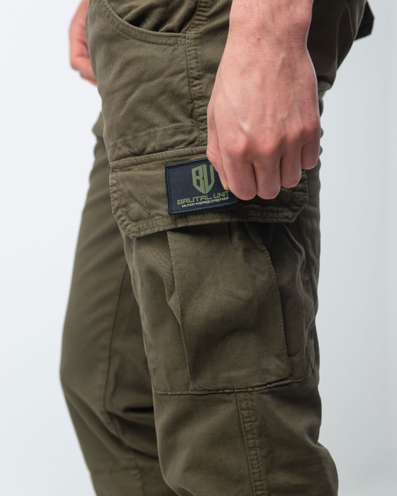 Pantalone kargo Brutal Unit Leonidas Olive - Slika 8