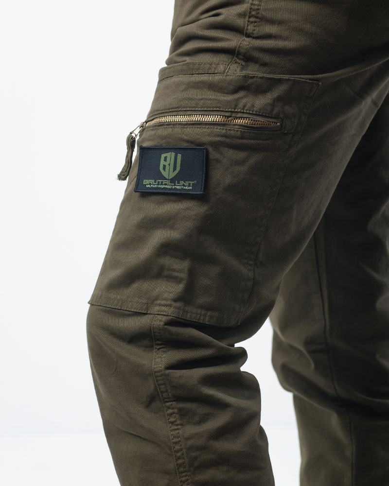 Pantalone kargo Brutal Unit Maximus Olive - Slika 8